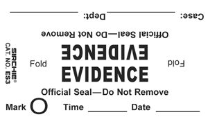 "Evidence" Bag Seals, 3.5" x 2" (ES3)